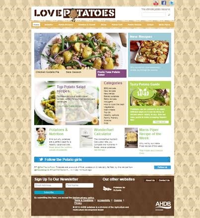 Love Potatoes website